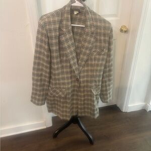 Vintage “Always U.S.A.” Oversized Plaid Blazer – Wool Blend